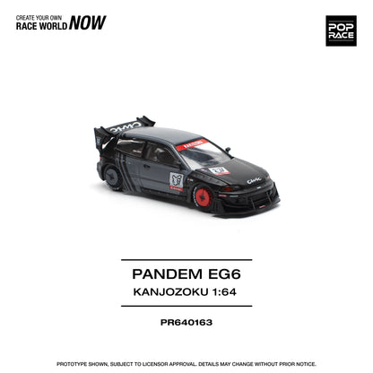 POP RACE Pandem Honda Civic EG6 "KANJOZOKU" 1:64 - PR640163