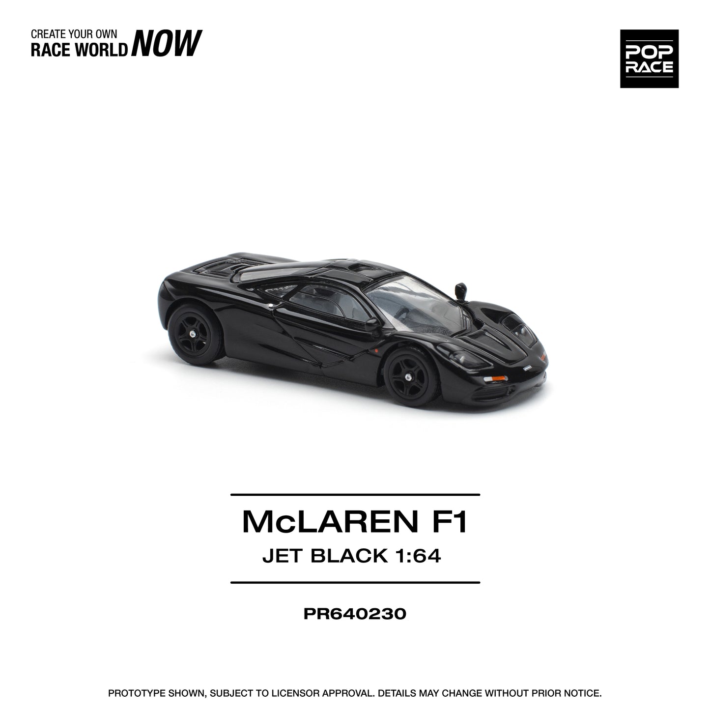 POP RACE McLaren F1 - Jet Black 1:64 - PR640230