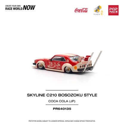 POP RACE Nissan Skyline C210 KAIDO Racer Bosozuku Style Coca Cola (JP) 1:64 - PR640135