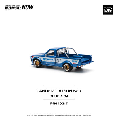 POP RACE Pandem Datsun 620 Blue 1:64 - PR640217