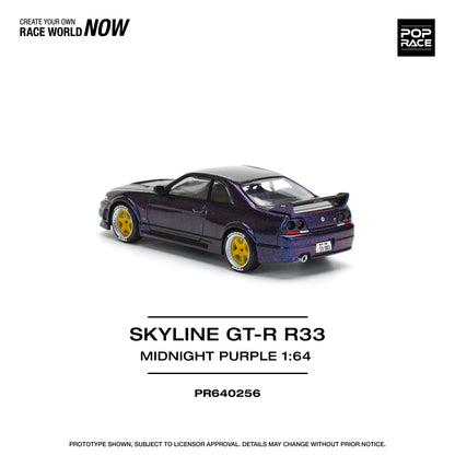 POP RACE Nissan Skyline GT-R R33 NISMO Midnight Purple 1:64 - PR640256