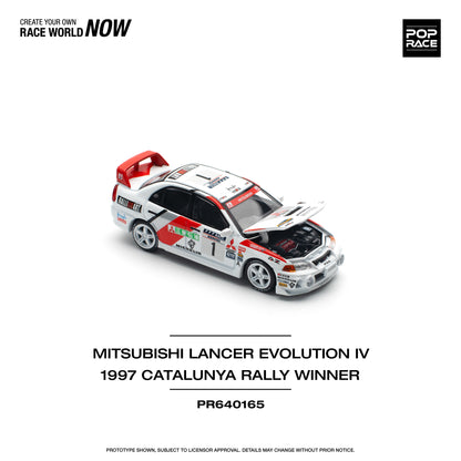 POP RACE Mitsubishi Lancer Evolution IV Winner Rally de Catalunya 1997 1:64 - PR640165