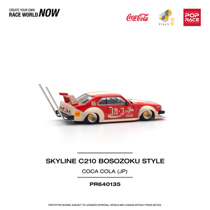 POP RACE Nissan Skyline C210 KAIDO Racer Bosozuku Style Coca Cola (JP) 1:64 - PR640135