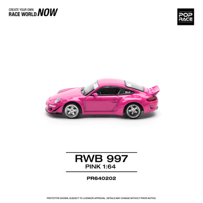 POP RACE RWB Porsche 997 - Pink 1:64 - PR640202