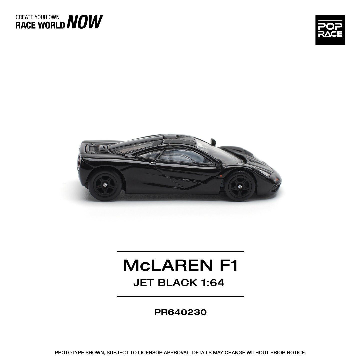 POP RACE McLaren F1 - Jet Black 1:64 - PR640230