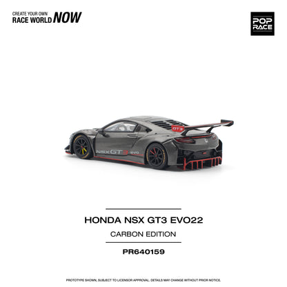 POP RACE Honda NSX GT3 Evo22 Carbon Edition 1:64 - PR640159