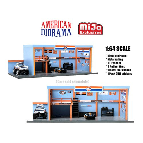 American Diorama 1:64 Garage Diorama Gulf - AD76531