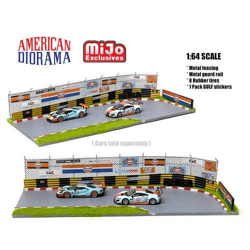 American Diorama 1:64 Racetrack Diorama Gulf Racing - AD76533