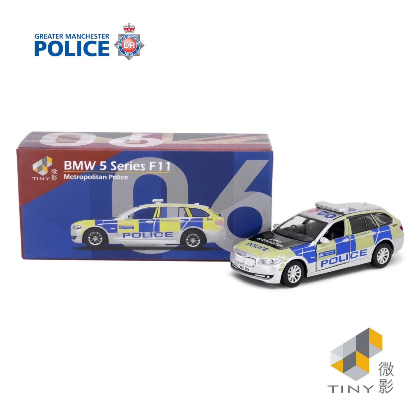 TINY CITY BMW 5 Series F10 Greater Manchester Police Car 1:64 - ATC64308