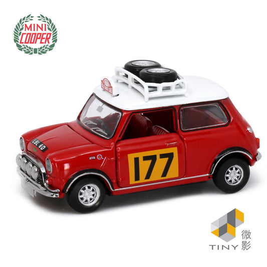 TINY CITY Mini Cooper MK1 Rally #177 Red (Re-Release) 1:50 - ATC66018