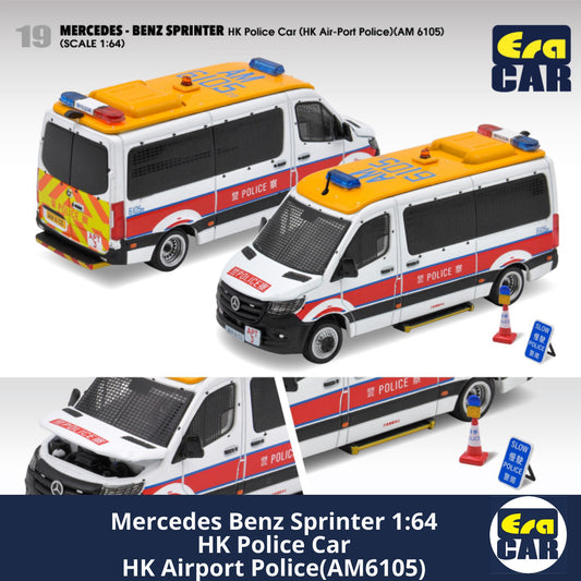 ERA CAR Mercedes Benz Sprinter HK Police Car - HK Airport  (AM6105) #19 - 1:64