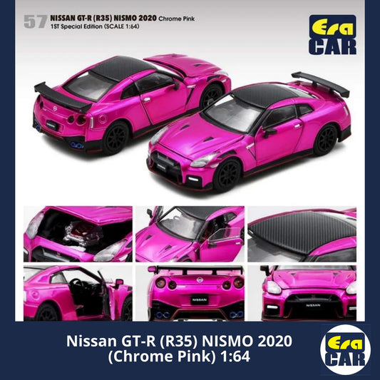 ERA CAR 2020 Nissan Skyline GT-R (R35) NISMO (Chrome Pink Special Edition) #57 - 1:64