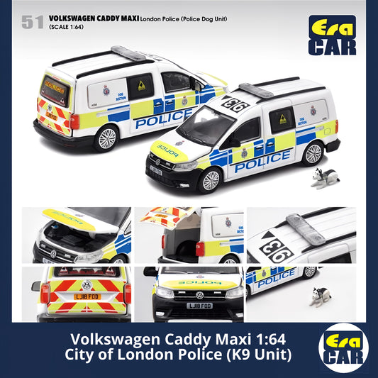 ERA CAR Volkswagen Caddy Maxi City of London Police Van (K9 Unit) #51 - 1:64