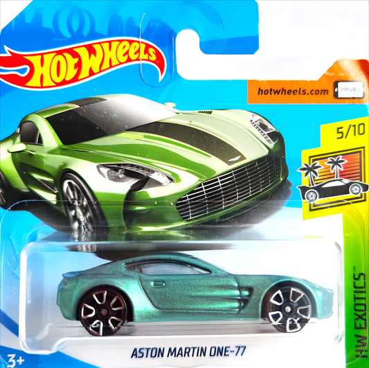 2018 HOT WHEELS Aston Martin One-77 Green 117/365 HW Exotics 5/10 1:64 - FJY01