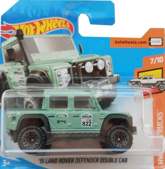 2018 HOT WHEELS '15 Land Rover Defender 158/365 HW Hot Trucks 7/10 1:64 - FJY55