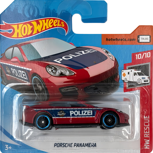 2019 HOT WHEELS Porsche Panamera Polizei Red 100/250 HW Rescue 10/10 - FYC86