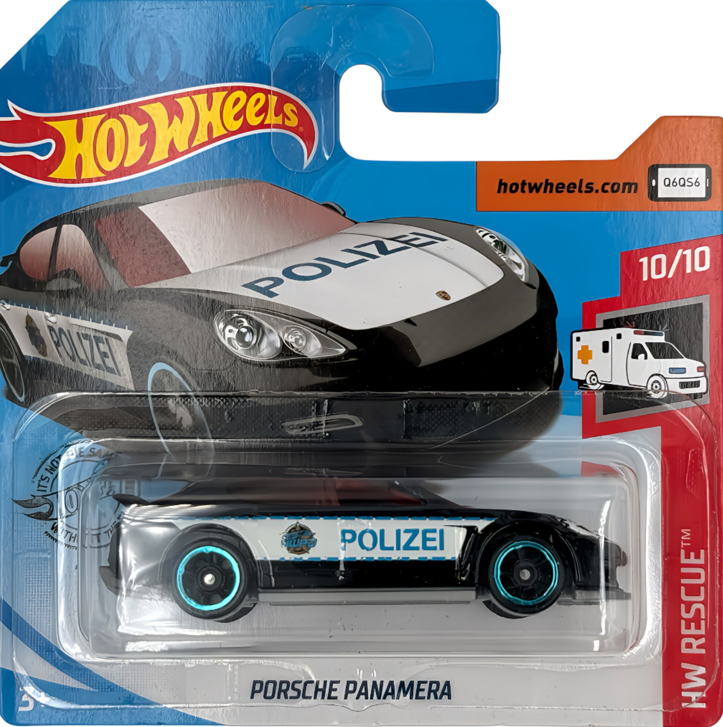 2019 HOT WHEELS Porsche Panamera Polizei Black 100 250 HW Rescue 10 10 FYG20