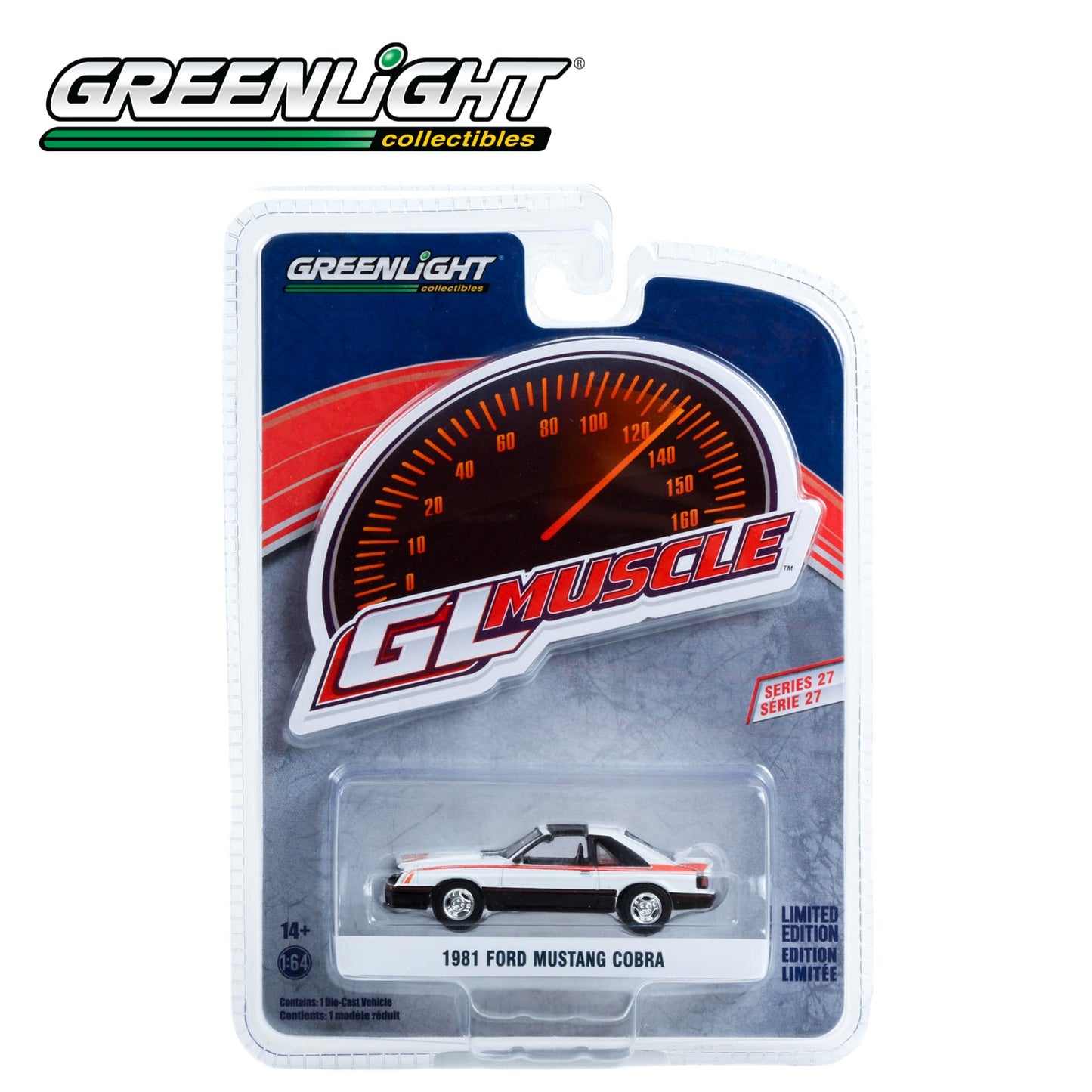 GREENLIGHT Muscle Series 27 - 1981 Ford Mustang Cobra Polar White 1:64 - 13320-D