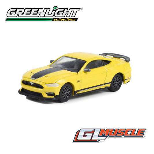 GREENLIGHT Muscle Series 27 - 2021 Ford Mustang Mach 1 Grabber Yellow 1:64 - 13320-F