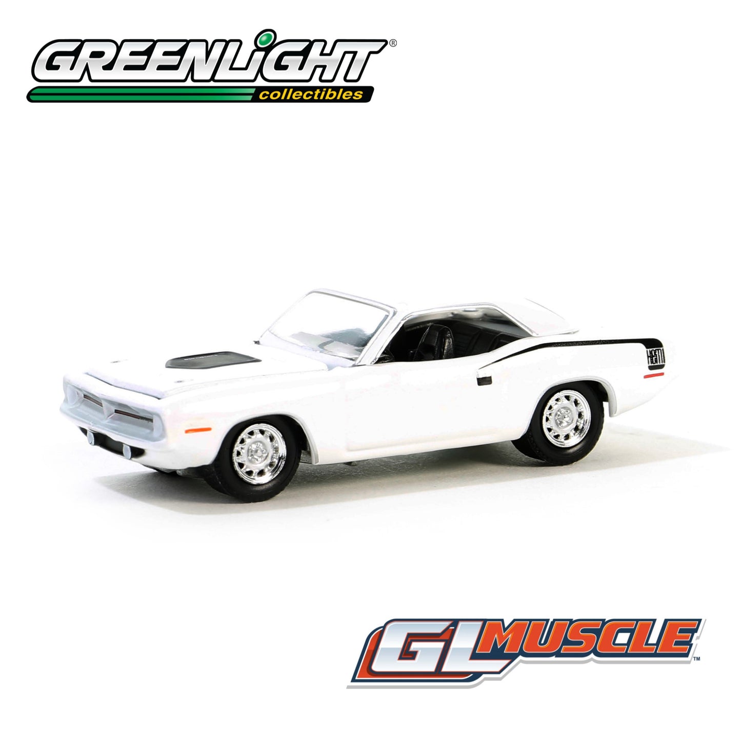 GREENLIGHT Muscle Series 28 - 1970 Plymouth Hemi Cuda Alpine White 1:64 - 13350-B