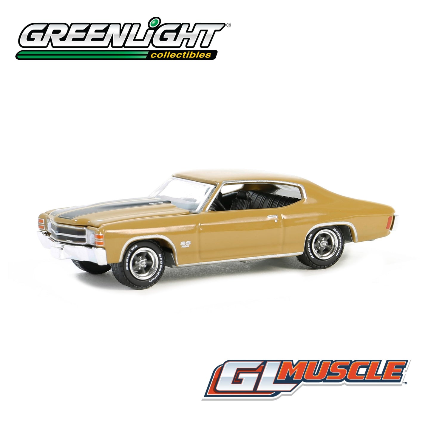 GREENLIGHT Muscle Series 28 - 1971 Chevrolet Chevelle SS 454 Placer Gold 1:64 - 13350-C