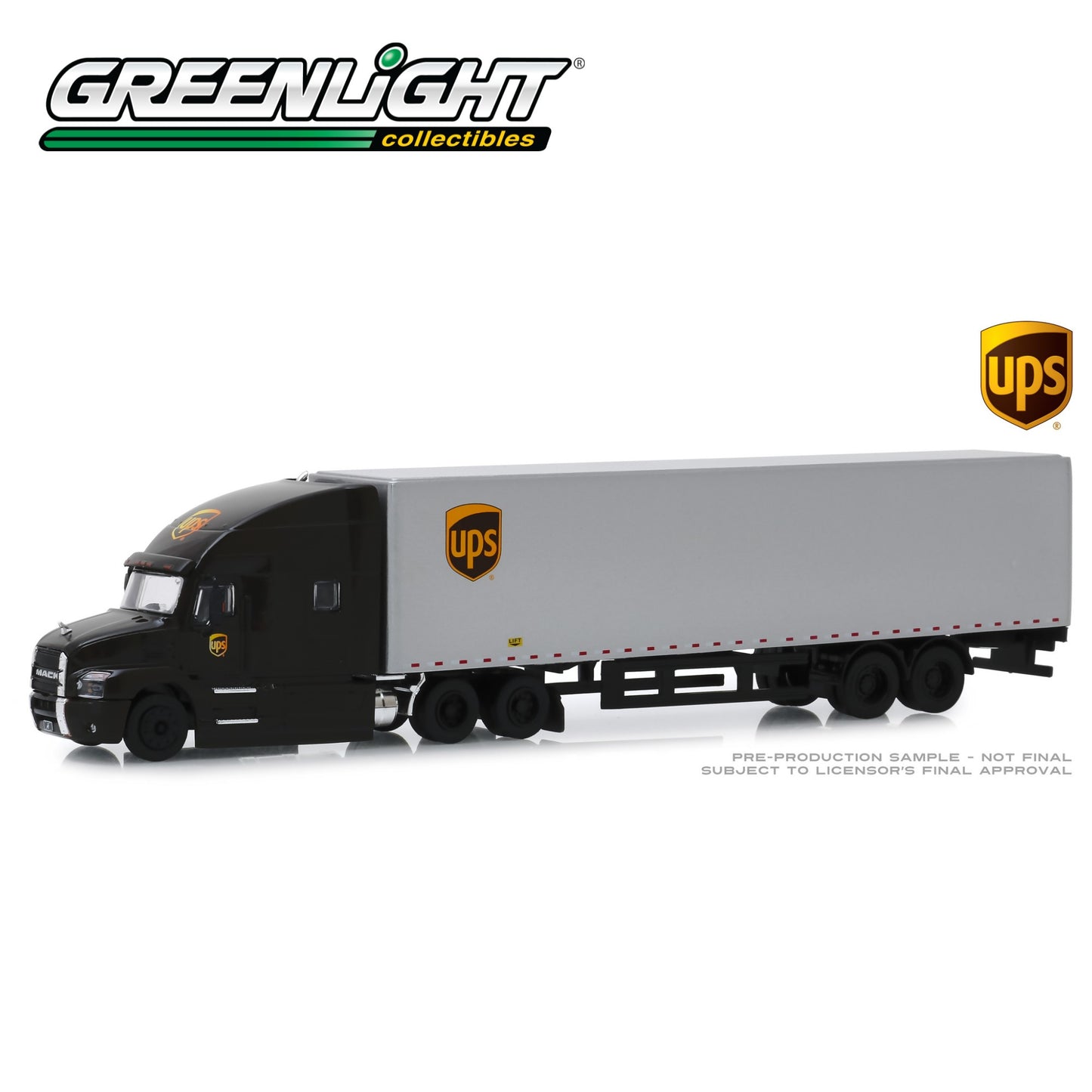 GREENLIGHT 2019 Mack Anthem 18 Wheeler Tractor-Trailer - United Parcel Service (UPS) Freight 1:64 - 30089