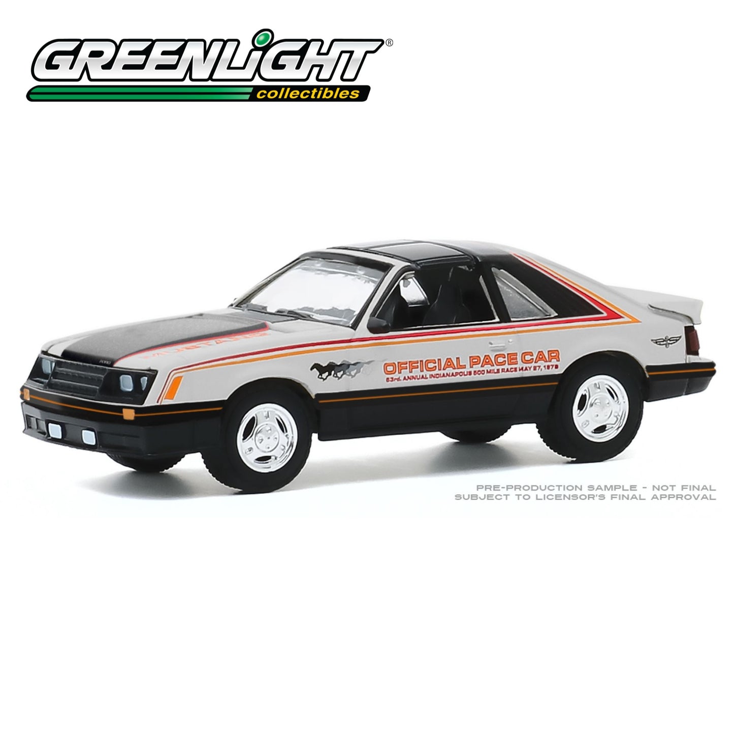 GREENLIGHT 1979 Ford Mustang 63rd Annual Indianapolis 500 Mile Race Official Pace Car 1:64 - 30166