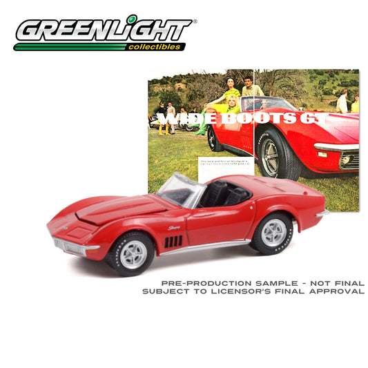 GREENLIGHT Goodyear Vintage Ad Cars - 1969 Chevrolet Corvette - Wide Boots “Wide Boots GT” 1:64 - 30248