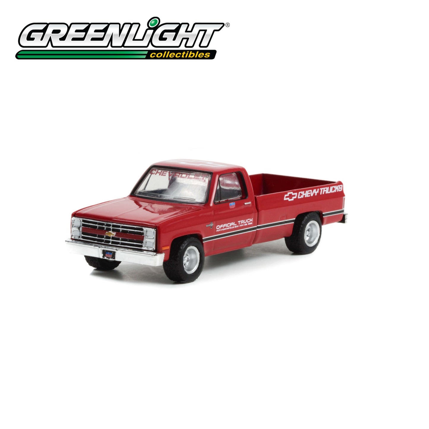 GREENLIGHT 1986 Chevrolet Silverado 70th Annual Indianapolis 500 Mile Race Official Truck - Red 1:64 - 30340