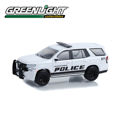 GREENLIGHT 2022 Chevrolet Tahoe Police Pursuit Vehicle (PPV) - Whitestown Metropolitan Police Department, Whitestown, Indiana 1:64 - 30360