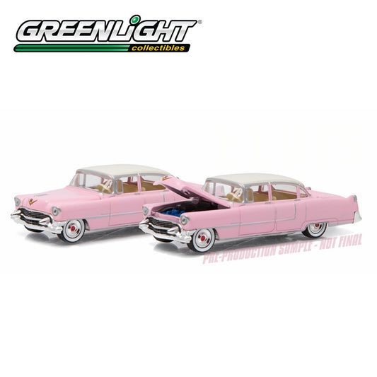 GREENLIGHT 1955 Cadillac Fleetwood Series 60 - Pink with White Roof  1:64 - 30396