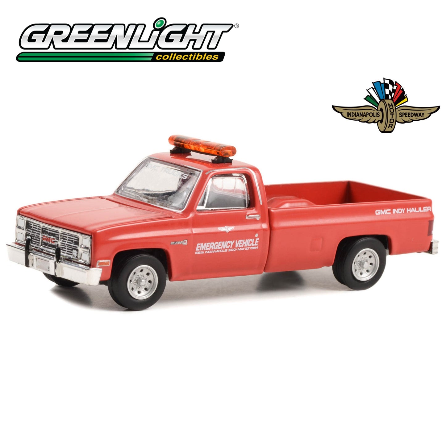 GREENLIGHT 1984 GMC Sierra - 68th Annual Indianapolis 500 Mile Race Emergency Vehicle ‘GMC Trucks’  1:64 - 30408