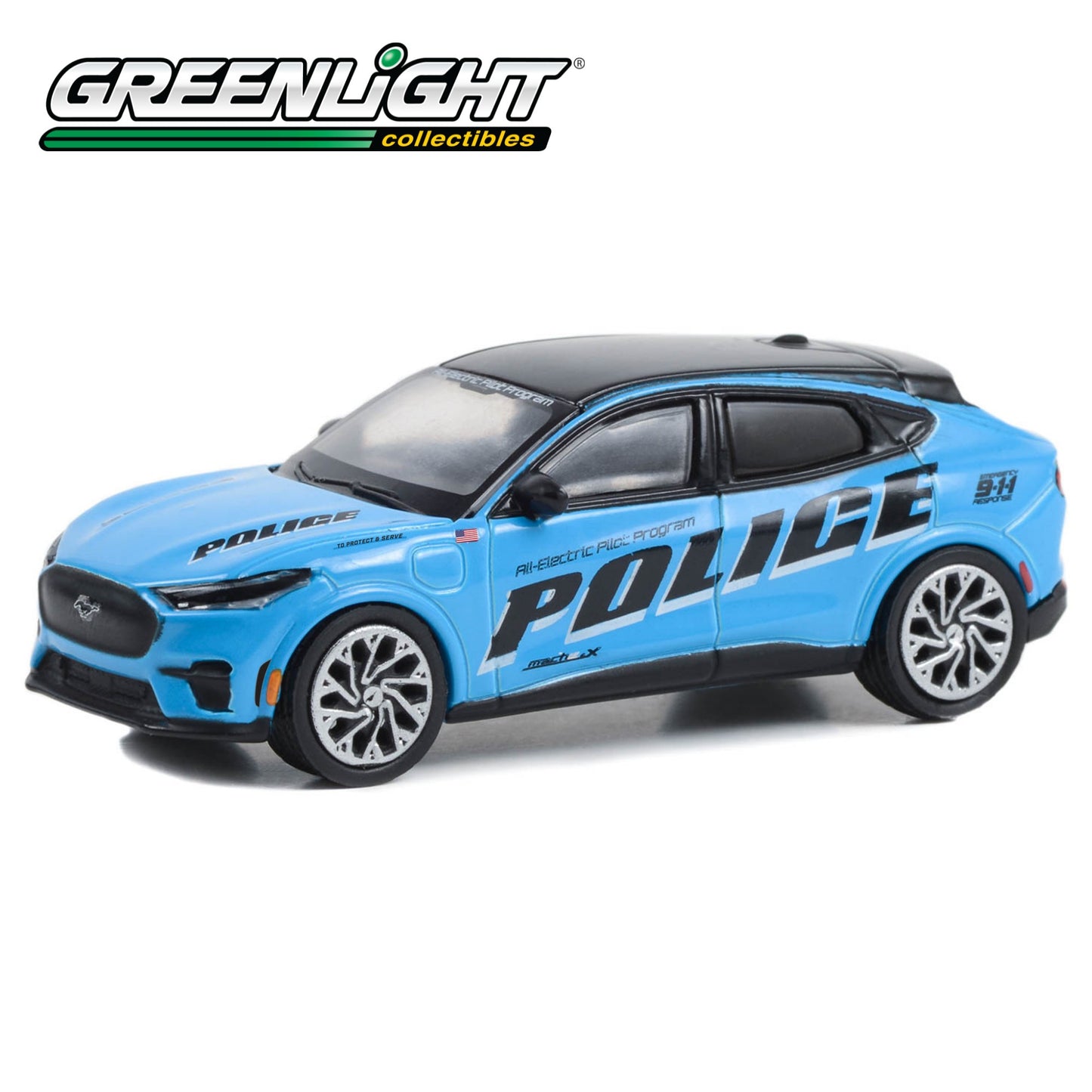 GREENLIGHT 2022 Ford Mustang Mach-E Police GT Performance Edition - All-Electric Pilot Program Pilot Vehicle 1:64 - 30429