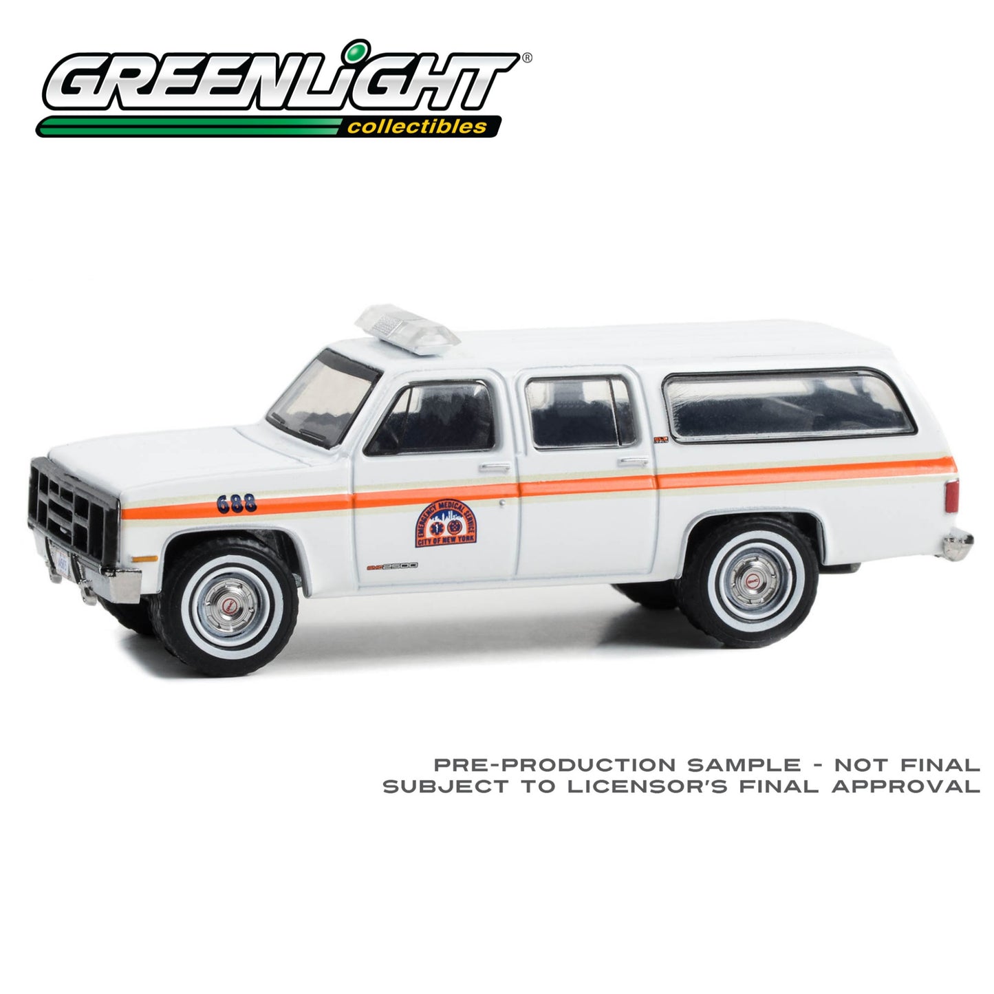 GREENLIGHT First Responders - 1991 GMC Suburban - NYC EMS (City of New York Emergency Medical Service) 1:64 - 30446