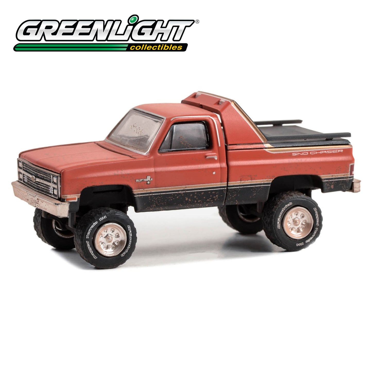 GREENLIGHT 1984 Chevrolet K-10 Scottsdale 4x4 - Sno Chaser (Weathered) 1:64 - 30461