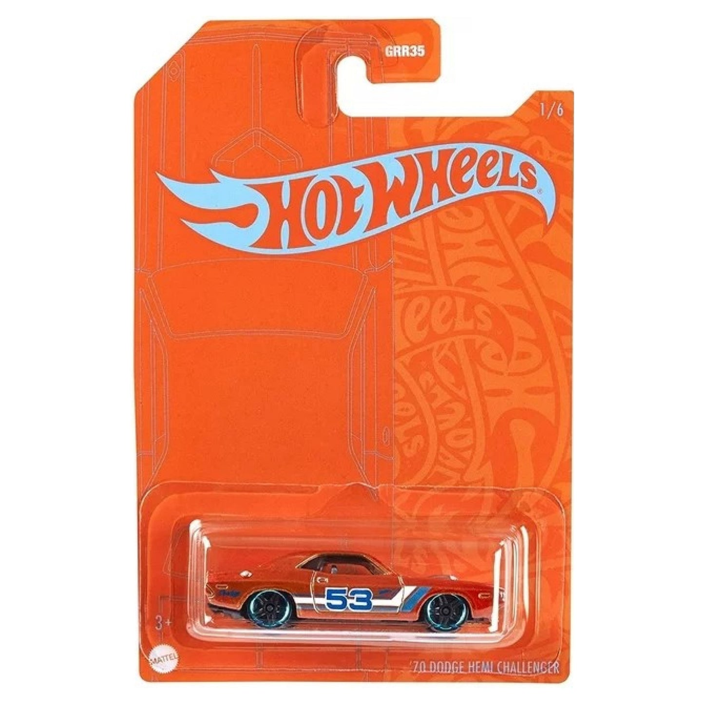 2021 HOT WHEELS 53rd Anniversary Orange and Blue Series '70 Dodge Hemi Challenger 1:64 1/6 - GRP83