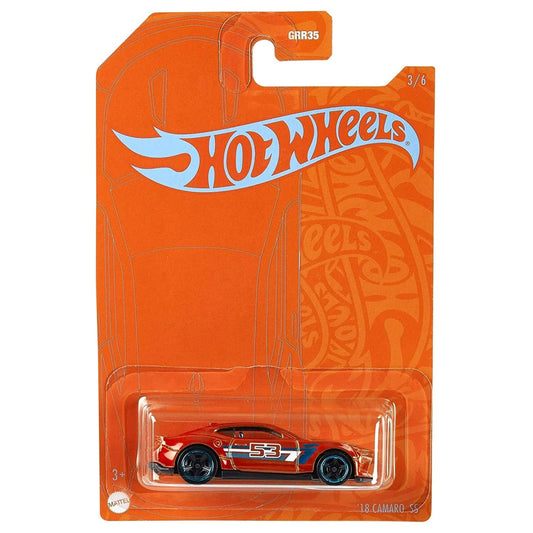 2021 HOT WHEELS 53rd Anniversary Orange and Blue Series '18 Camaro SS 1:64 3/6 - GRR18