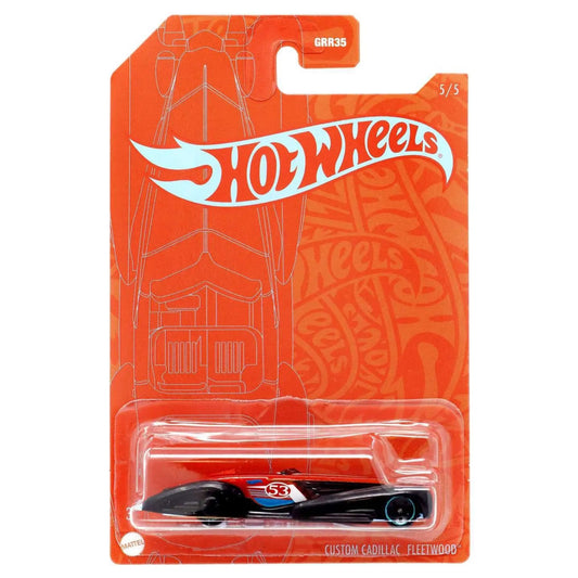 2021 HOT WHEELS 53rd Anniversary Orange and Blue Series Custom Cadillac Fleetwood 1:64 5/5 - GRR42