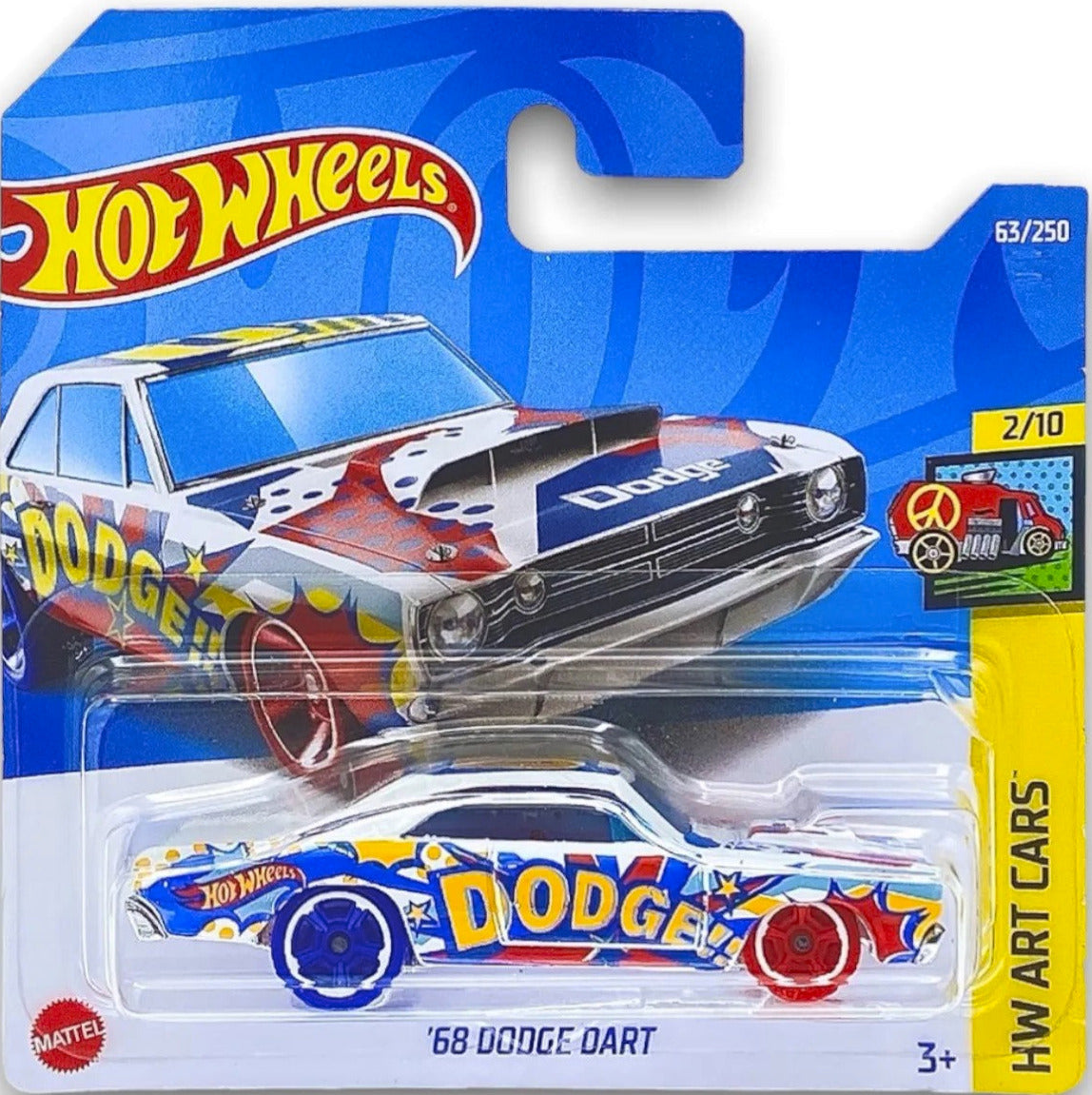 2022 HOT WHEELS '68 Dodge Dart 63/250 HW Art Cars 2/10 1:64 HCW34