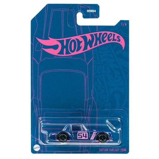 2022 HOT WHEELS 54th Anniversary Blue and Pink Series Datsun Fairlady 2000 1:64 1/6 - HDH61