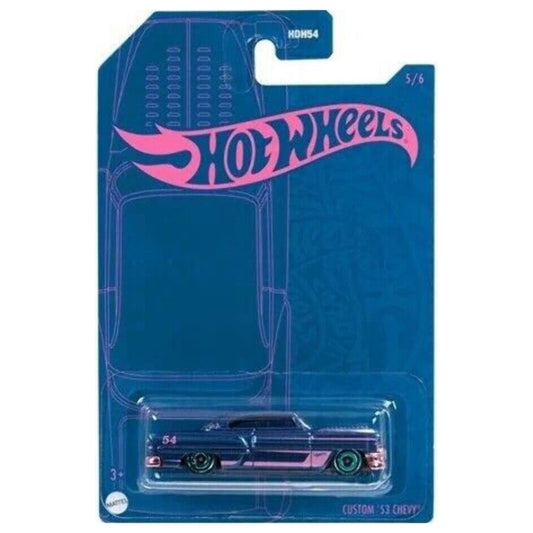 2022 HOT WHEELS 54th Anniversary Blue and Pink Series Custom '53 Chevy 1:64 5/6 - HDH65