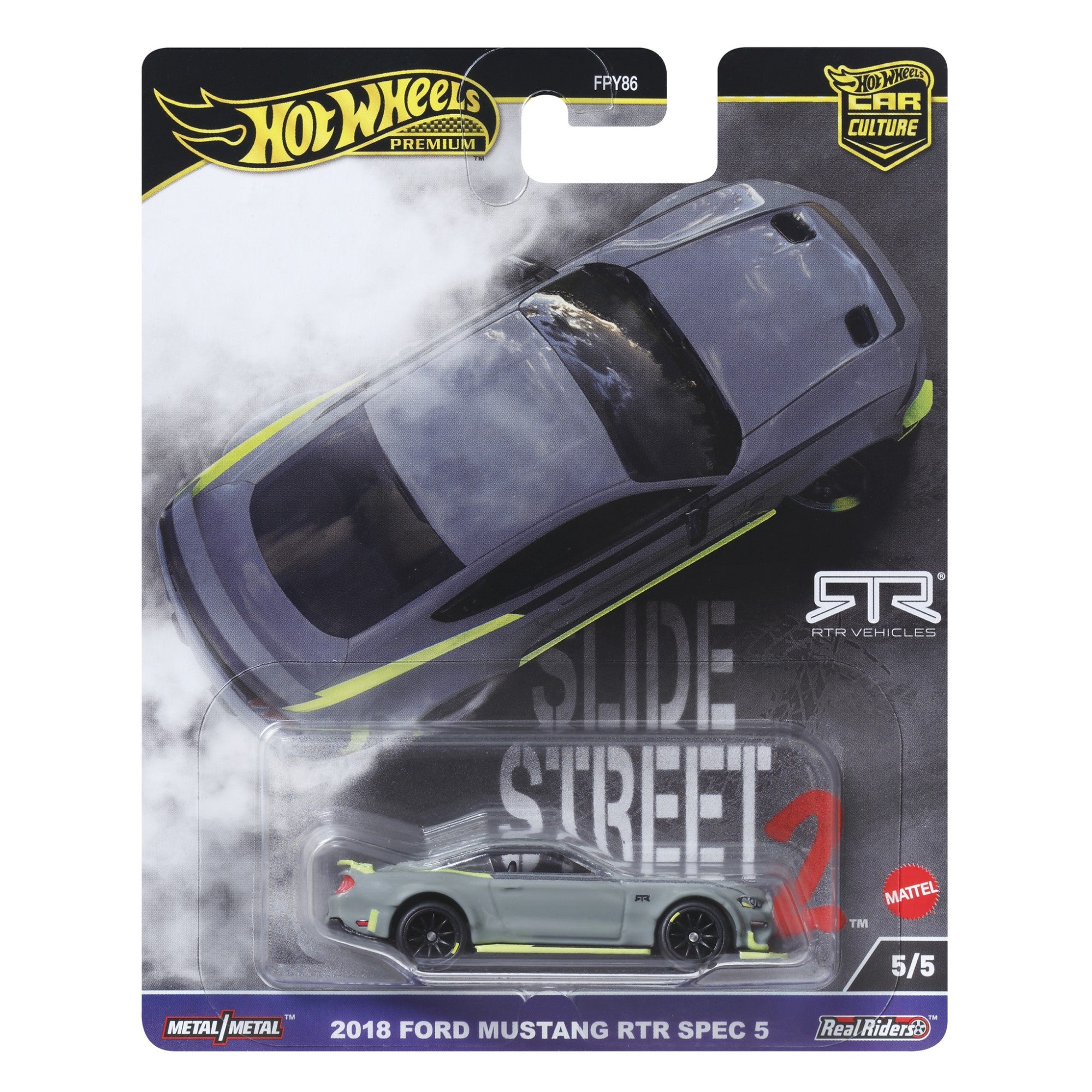 HOT WHEELS Premium Car Culture 2018 Ford Mustang RTR Spec 5 Slide St CX Models