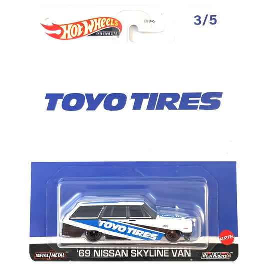 HOT WHEELS Premium Pop Culture '69 Nissan Skyline Van Toyo Tyres - Speed Shop 3/5 1:64 - HKD05