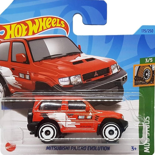 2023 HOT WHEELS Mitsubishi Pajero Evolution Red 175/250 Mud Studs 3/5 - HKG47