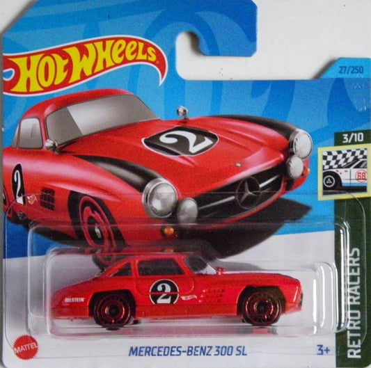 2023 HOT WHEELS Mercedes Benz 300 SL Red 27/250 Retro Racers 3/10 1:64 - HKH02