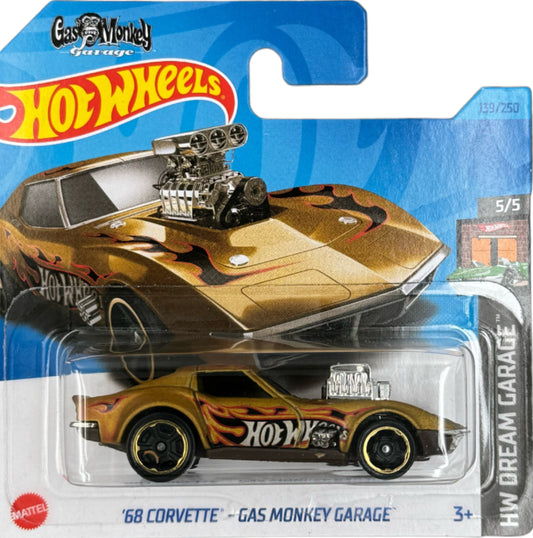 2023 HOT WHEELS '68 Corvette - Gas Monkey Garage 139/250 HW Dream Garage 5/5 1:64 - HKH23