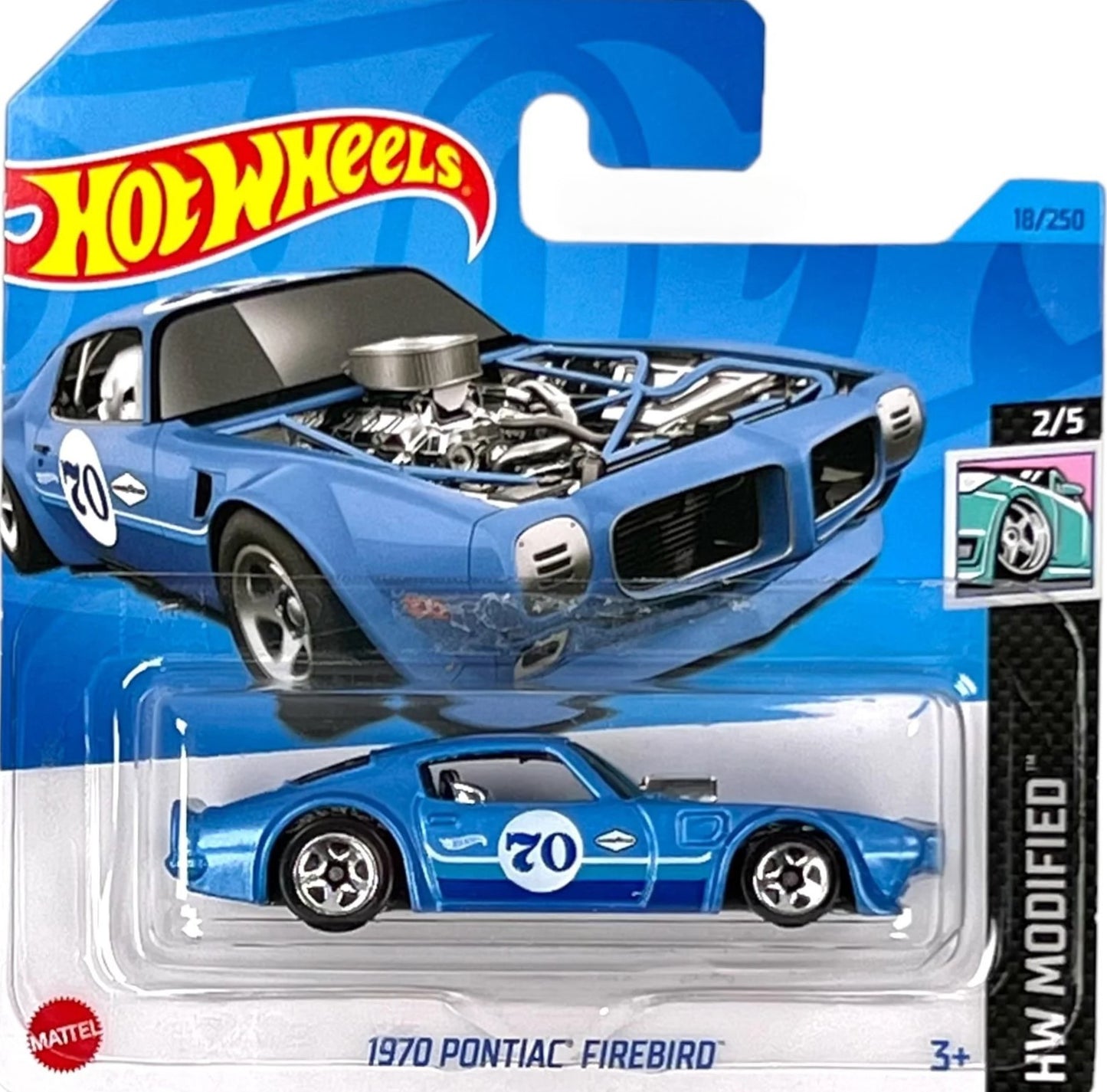 2023 HOT WHEELS 1970 Pontiac Firebird Blue 18/250 HW Modified 2/5 1:64 - HKH83