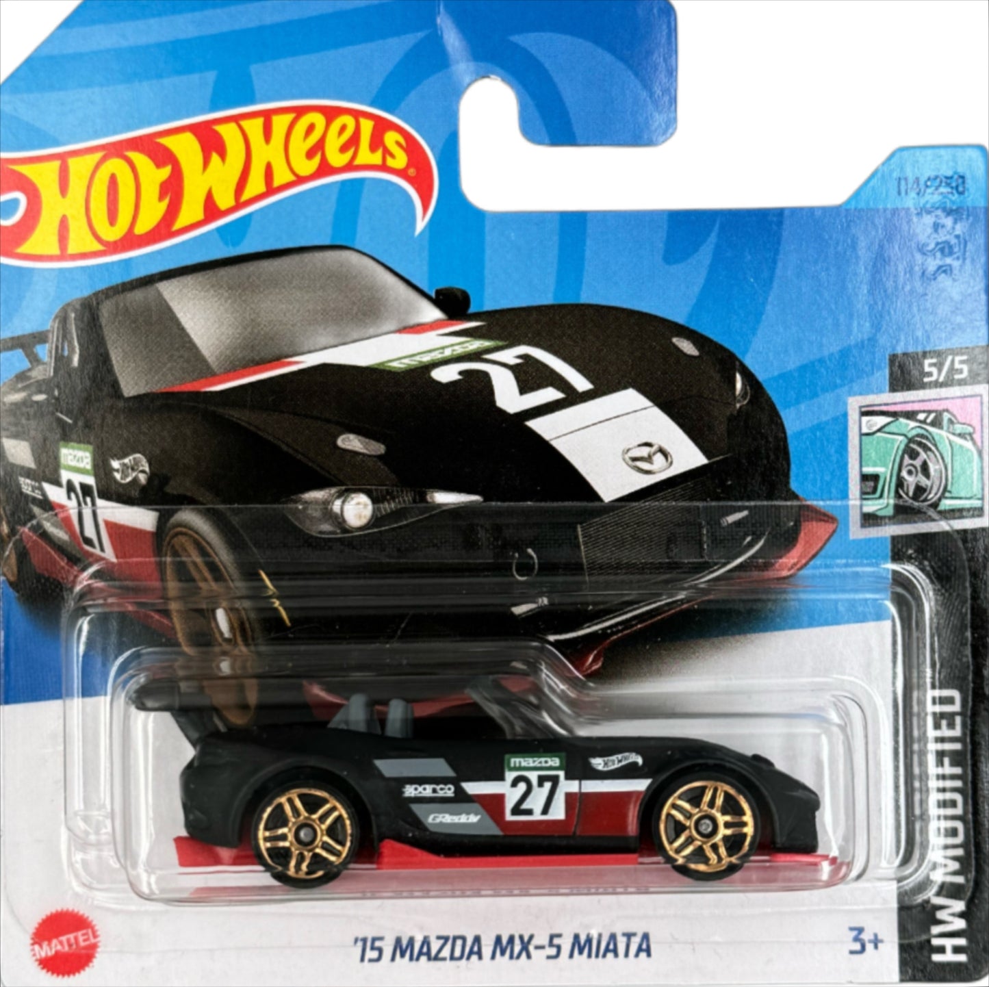 2023 HOT WHEELS '15 Mazda MX-5 Miata 114/250 HW Modified 5/5 1:64 - HKH87