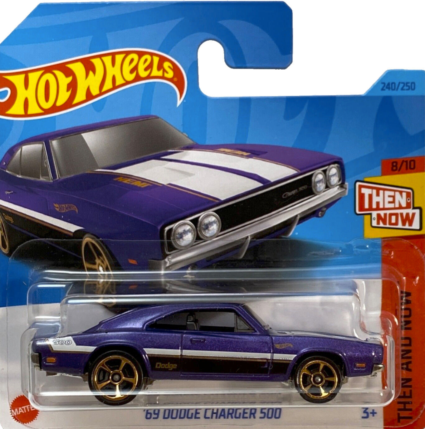 2023 HOT WHEELS '69 Dodge Charger 500 240/250 Then and Now 8/10 1:64 - HKJ46