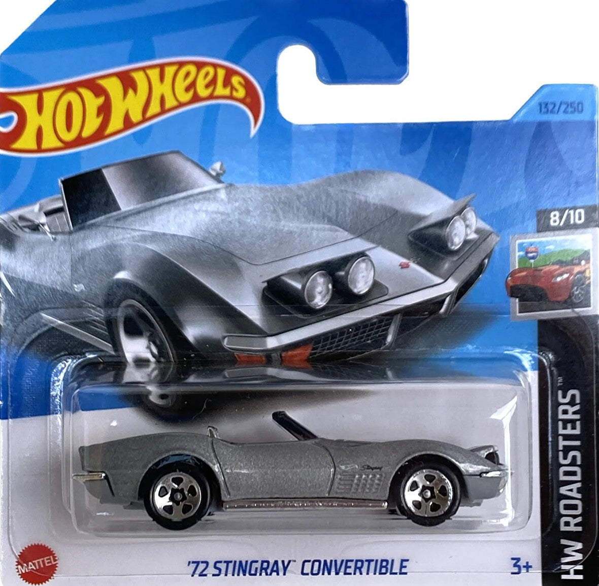 2023 HOT WHEELS 72 Stingray Convertible 132/250 HW Roadsters 8/10 1:64 - HKK12